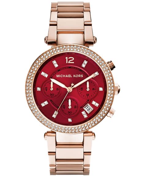 michael kors women's rose gold watch macys|Michael Kors rose gold watch.